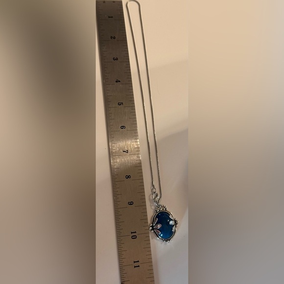 Fashion Jewelry Fashionable Bohemian Style Artistic Blue Oval Shape Necklace - Picture 8 of 9